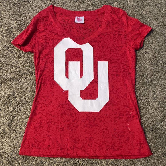 Oklahoma University Sheer Lace Look,Pull over short sleeve Knights Apparel Small - Picture 4 of 6